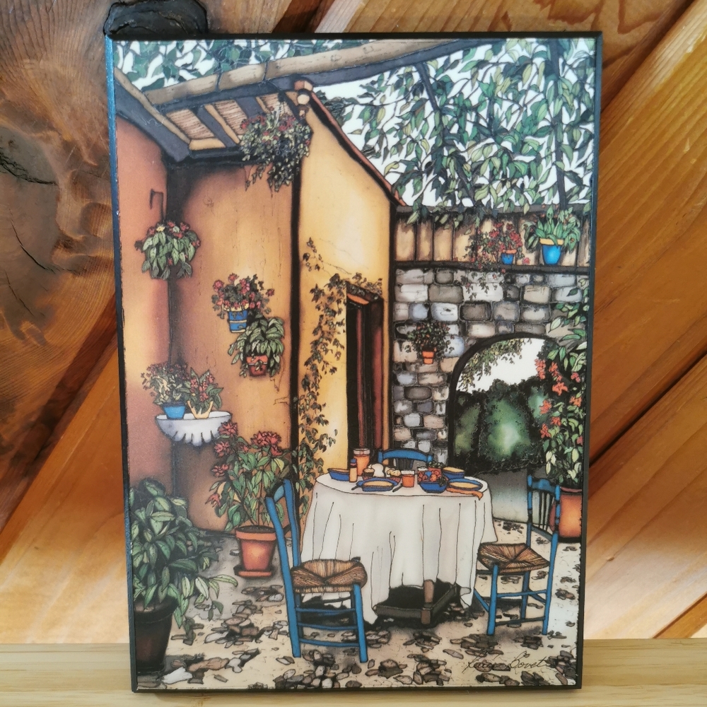 Renée Bovet "Breakfast on the Terrace" Art